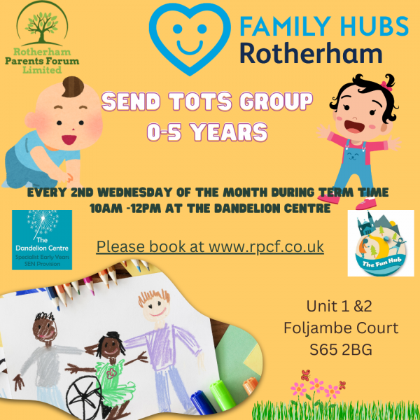 SEND Tots Group 0-5 years @The Dandelion Centre