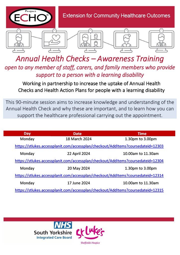 Annual health check awareness training